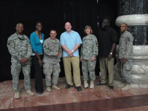 MVP in Iraq SGM Newman, Shannon Spriggs, SFC Angle, Jeff O'Brien, SFC Watkins, Daryl Fort and LtCol Simpson in Al Faw Palace