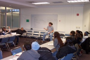Liz Nichols conducts a high school training